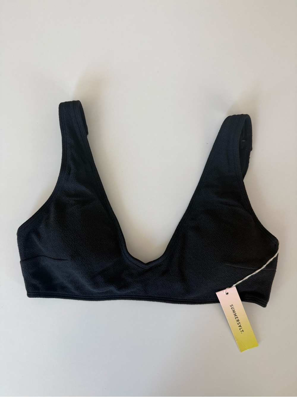 summersalt Black Scoop V Bikini Top